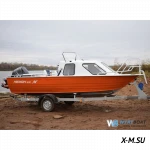 Алюминиевый катер WYATBOAT Неман-500 (каютный)