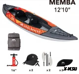 Каяк надувной двухместный с веслами AQUA MARINA Memba-390