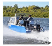 Алюминиевый катер WYATBOAT Неман 550 с каютой