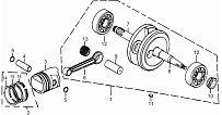 Коленчатый вал, поршень двигателя Racer 153FMH